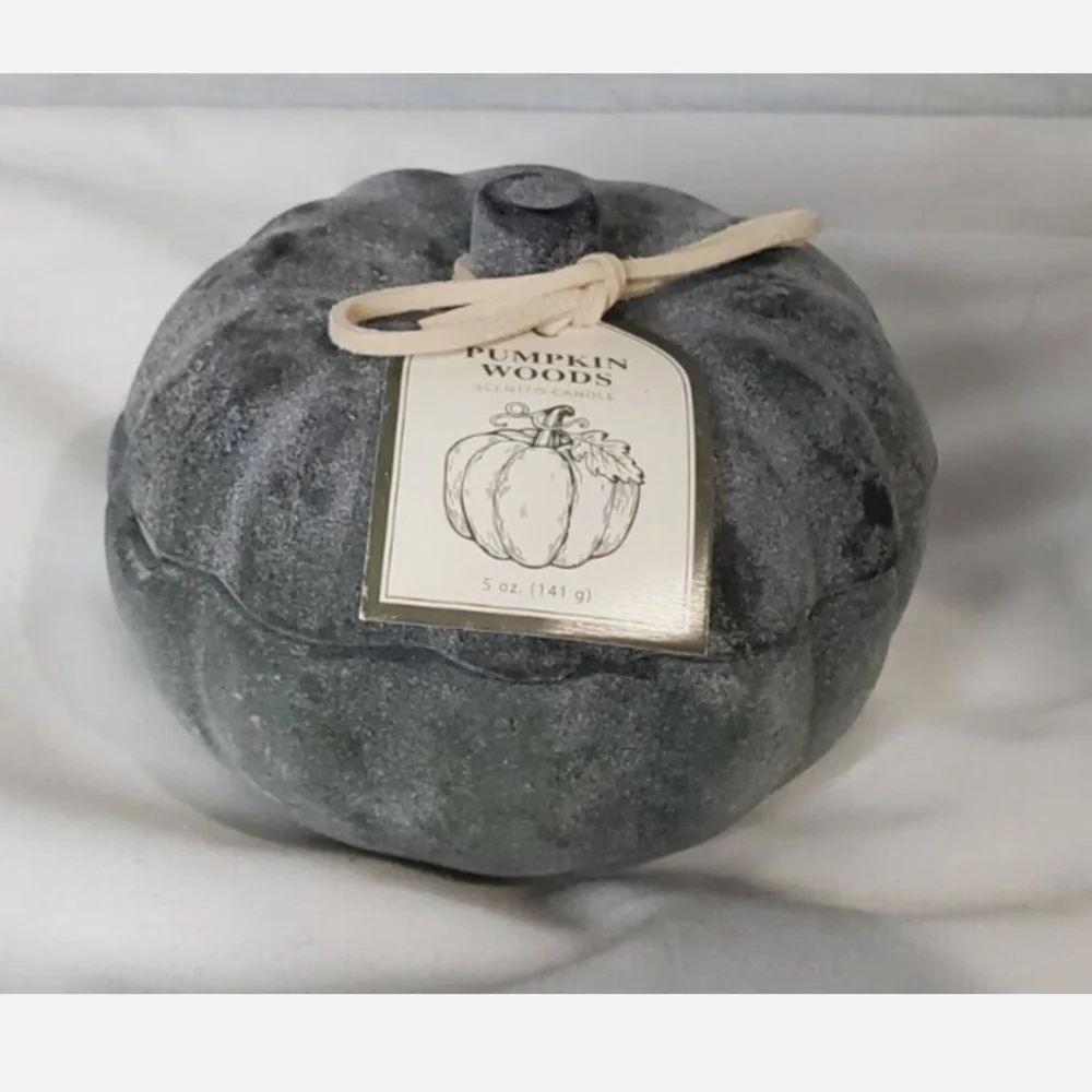 Pumpkin woods Shaped Glass Candle